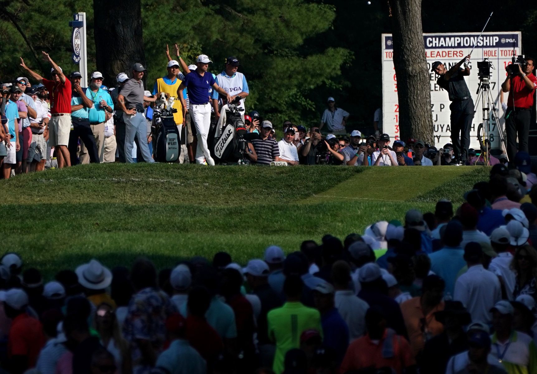 100th PGA Championship at Bellerive Country Club, rain-delayed finish of round two